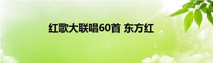 红歌大联唱60首 东方红