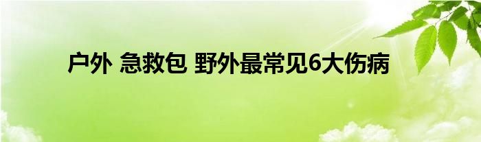 户外 急救包 野外最常见6大伤病