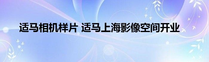 适马相机样片 适马上海影像空间开业