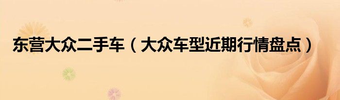 PConline
![东营大众二手车(大众车型近期行情盘点)