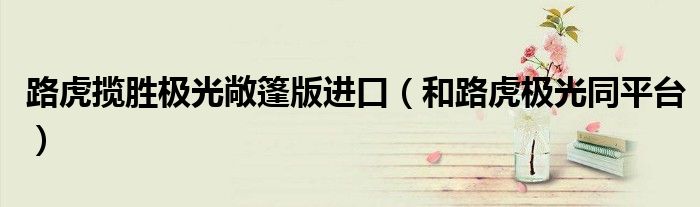 路虎揽胜极光敞篷版进口(和路虎极光同平台)