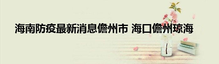 海南防疫最新消息儋州市 海口儋州琼海
