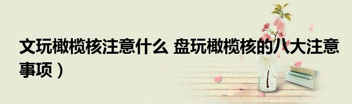 文玩橄榄核注意什么 盘玩橄榄核的八大注意事项)