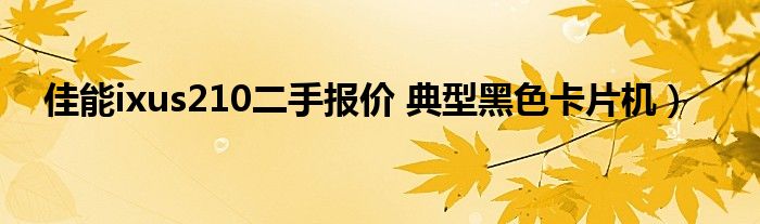 佳能ixus210二手报价 典型黑色卡片机）