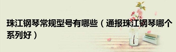 珠江钢琴常规型号有哪些(通报珠江钢琴哪个系列好)