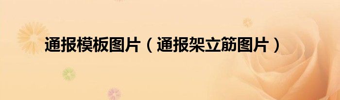 通报模板图片(通报架立筋图片)