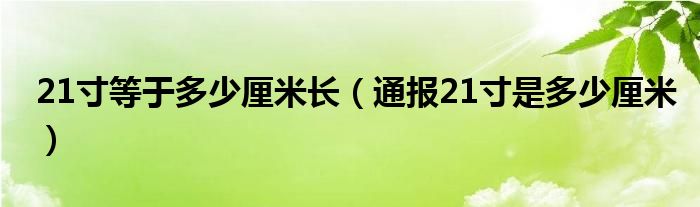 21寸等于多少厘米长(通报21寸是多少厘米)