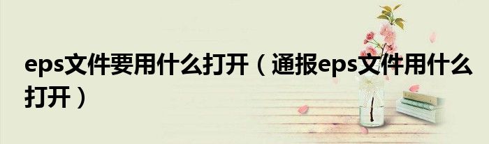 eps文件要用什么打开(通报eps文件用什么打开)