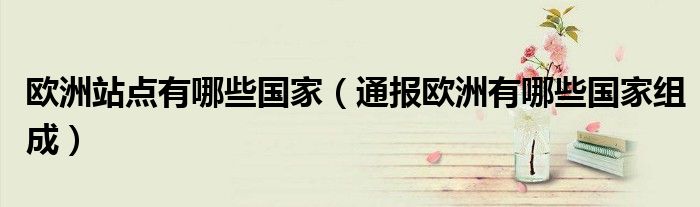 欧洲站点有哪些国家(通报欧洲有哪些国家组成)