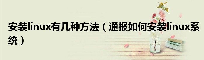 安装linux有几种方法(通报如何安装linux系统)