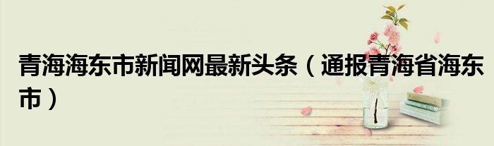 青海海东市新闻网最新头条(通报青海省海东市)