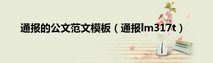 通报的公文范文模板(通报lm317t)