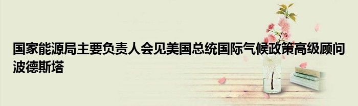 国家能源局主要负责人会见美国总统国际气候政策高级顾问波德斯塔