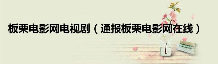 板栗电影网电视剧(通报板栗电影网在线)