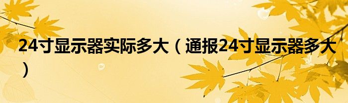 24寸显示器实际多大(通报24寸显示器多大)