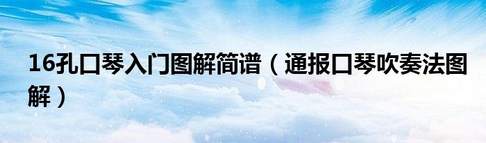 16孔口琴入门图解简谱(通报口琴吹奏法图解)