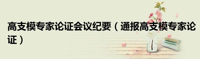 高支模专家论证会议纪要(通报高支模专家论证)
