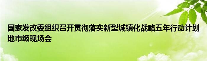 国家发改委组织召开贯彻落实新型城镇化战略五年行动计划地市级现场会