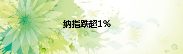 纳指跌超1%