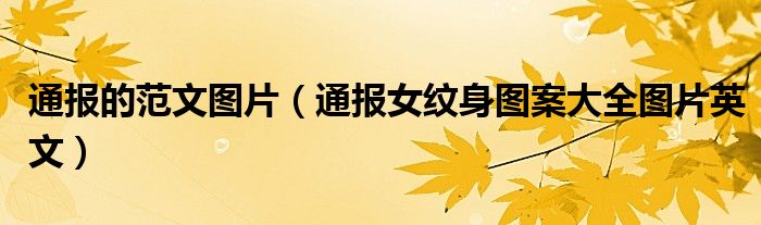 通报的范文图片(通报女纹身图案大全图片英文)