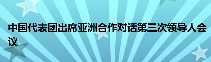 中国代表团出席亚洲合作对话第三次领导人会议