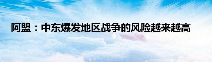 阿盟:中东爆发地区战争的风险越来越高