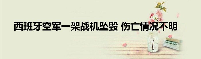 西班牙空军一架战机坠毁 伤亡情况不明