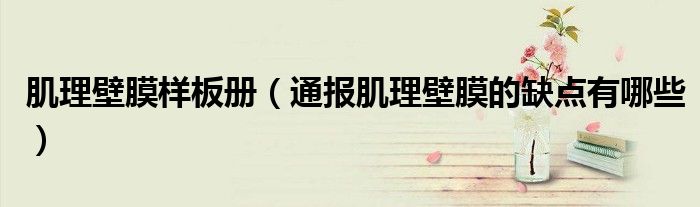 肌理壁膜样板册(通报肌理壁膜的缺点有哪些)