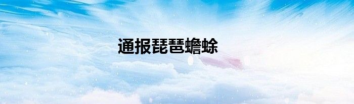 通报琵琶蟾蜍