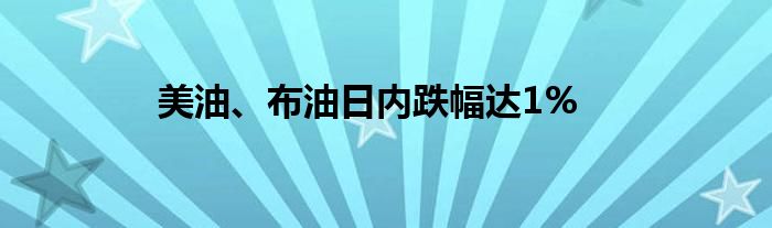 美油、布油日内跌幅达1%