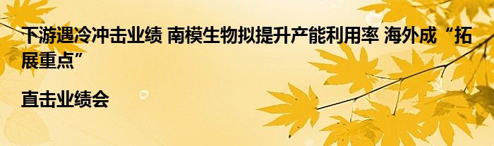下游遇冷冲击业绩 南模生物拟提升产能利用率 海外成“拓展重点”|直击业绩会