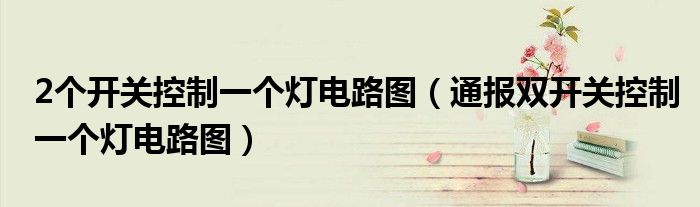 2个开关控制一个灯电路图(通报双开关控制一个灯电路图)
