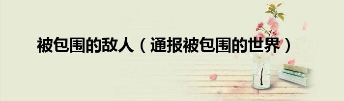 被包围的敌人(通报被包围的世界)