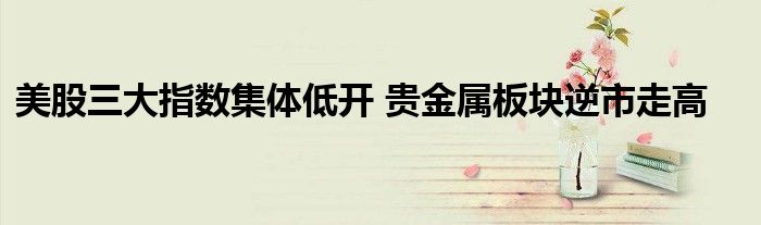 美股三大指数集体低开 贵金属板块逆市走高