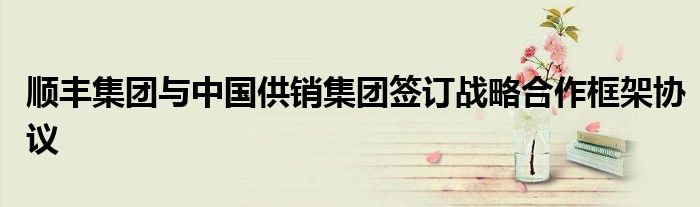 顺丰集团与中国供销集团签订战略合作框架协议