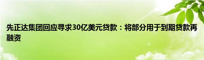 先正达集团回应寻求30亿美元贷款:将部分用于到期贷款再融资