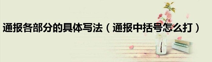 通报各部分的具体写法(通报中括号怎么打)