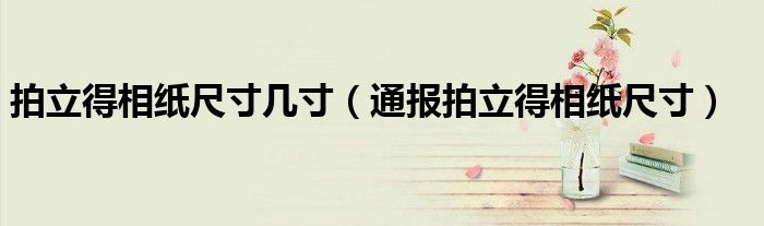 拍立得相纸尺寸几寸(通报拍立得相纸尺寸)