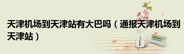 天津机场到天津站有大巴吗(通报天津机场到天津站)