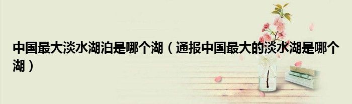 中国最大淡水湖泊是哪个湖(通报中国最大的淡水湖是哪个湖)