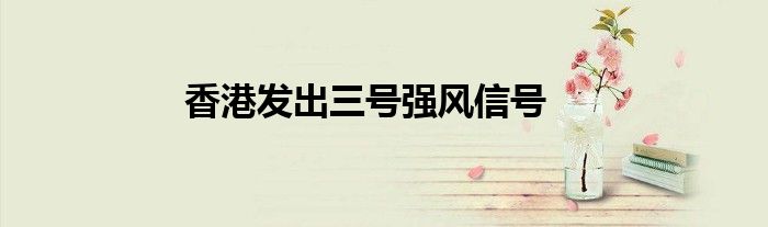 香港发出三号强风信号