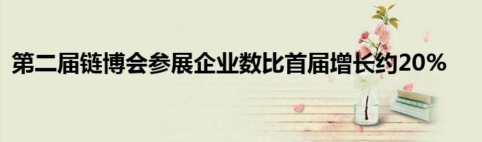 第二届链博会参展企业数比首届增长约20%