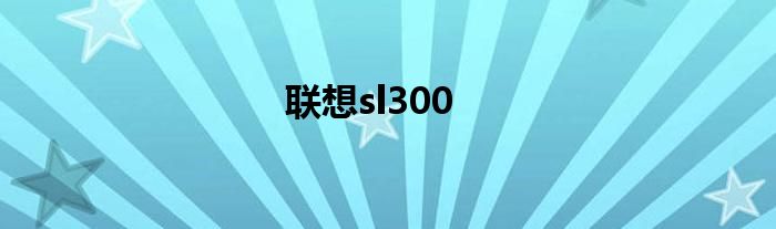 联想sl300